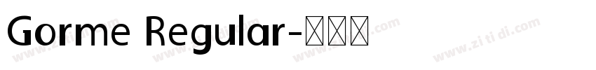 Gorme Regular字体转换